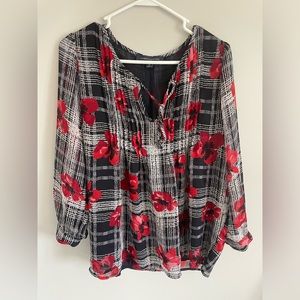 Long Sleeve Floral Blouse